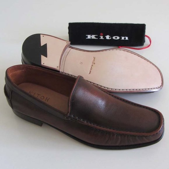 new KITON hand-crafted museum calf loafers 9 / 10 US - Picture 2 of 11